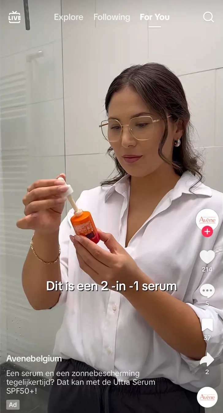 UGC skincare video
